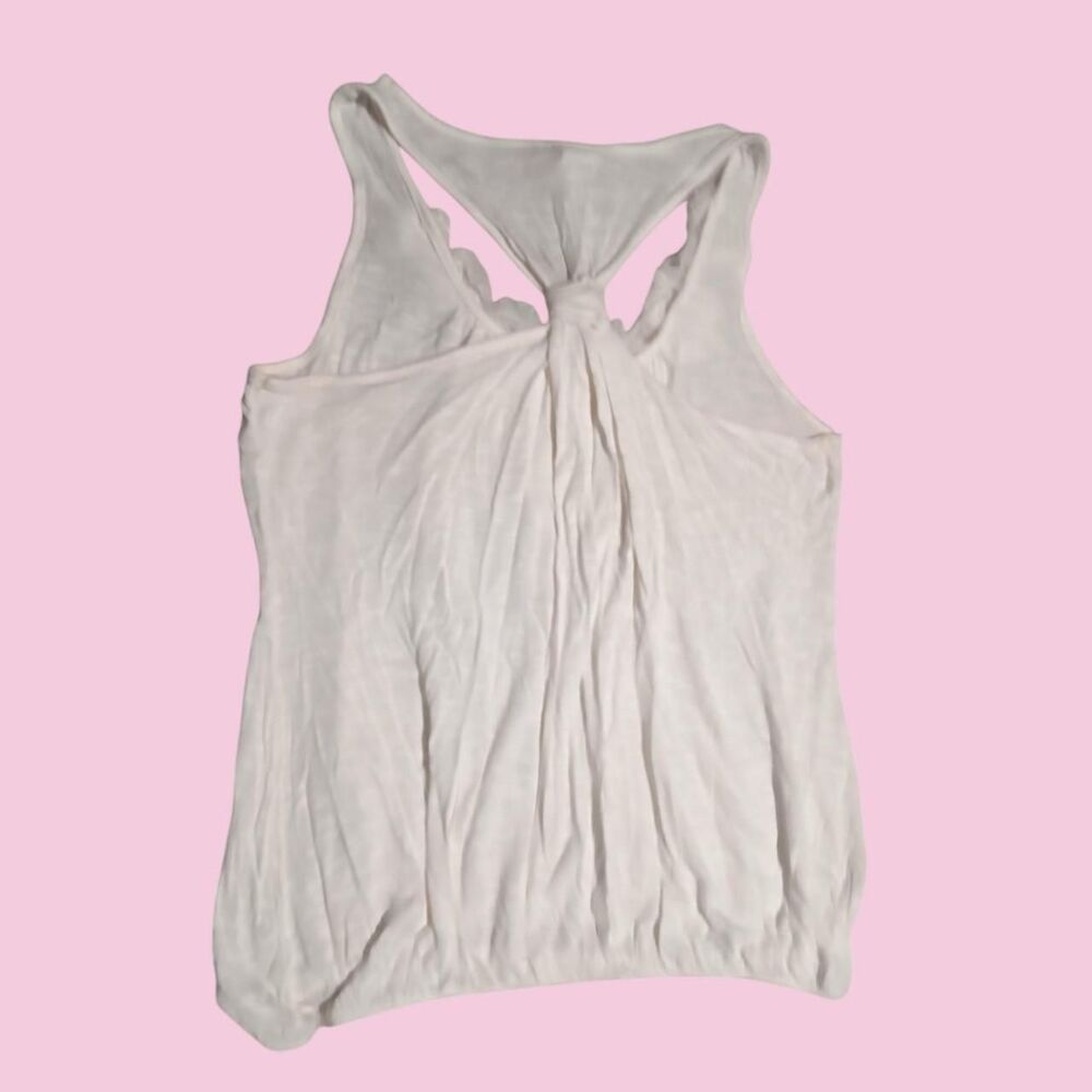 Y2K White Ruffle Tank Top - Picture 2 of 7